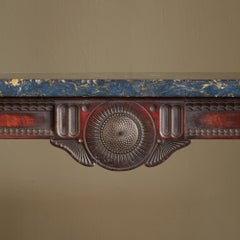 A Rare and Unusual Early 19th Mahogany and Scagliola Top Narrow Console Table