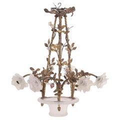 A rare and unusual French bronze chandelier C 1910.