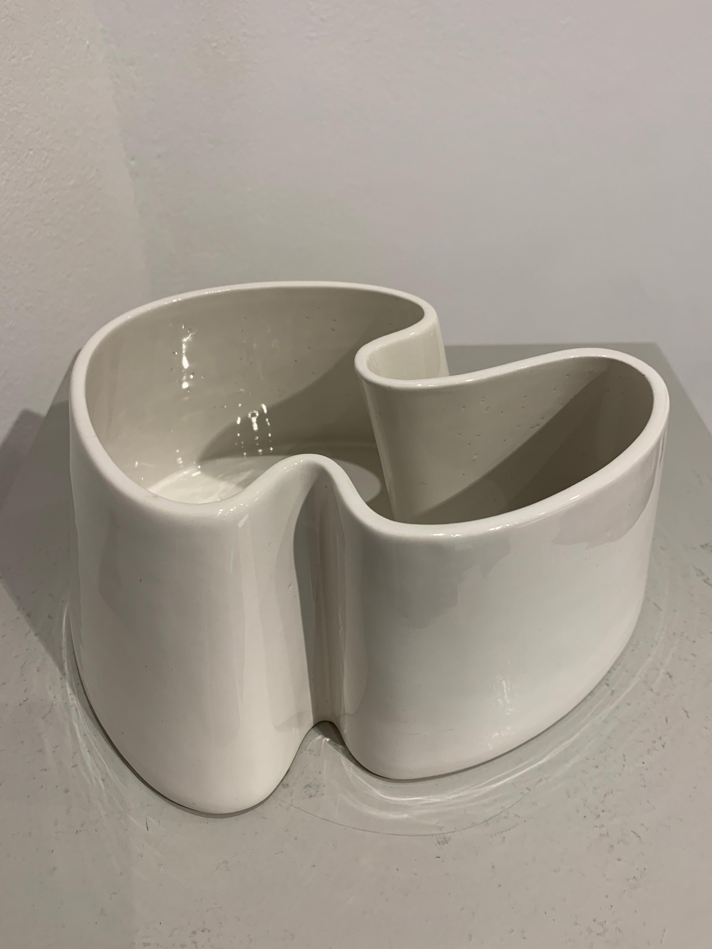 Mid-20th Century Rare Angelo Mangiarotti Ceramic Freeform Vase, 1960s