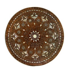 A Rare Anglo-Persian Inlaid Circular Occasional/Drinks Table