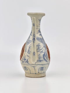 A Rare Gilted Annamese Blue and white Ewer, Circa 15th Century