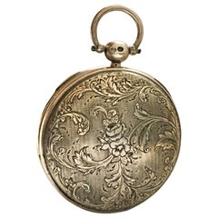 Rare Antique Silver Clock Watch