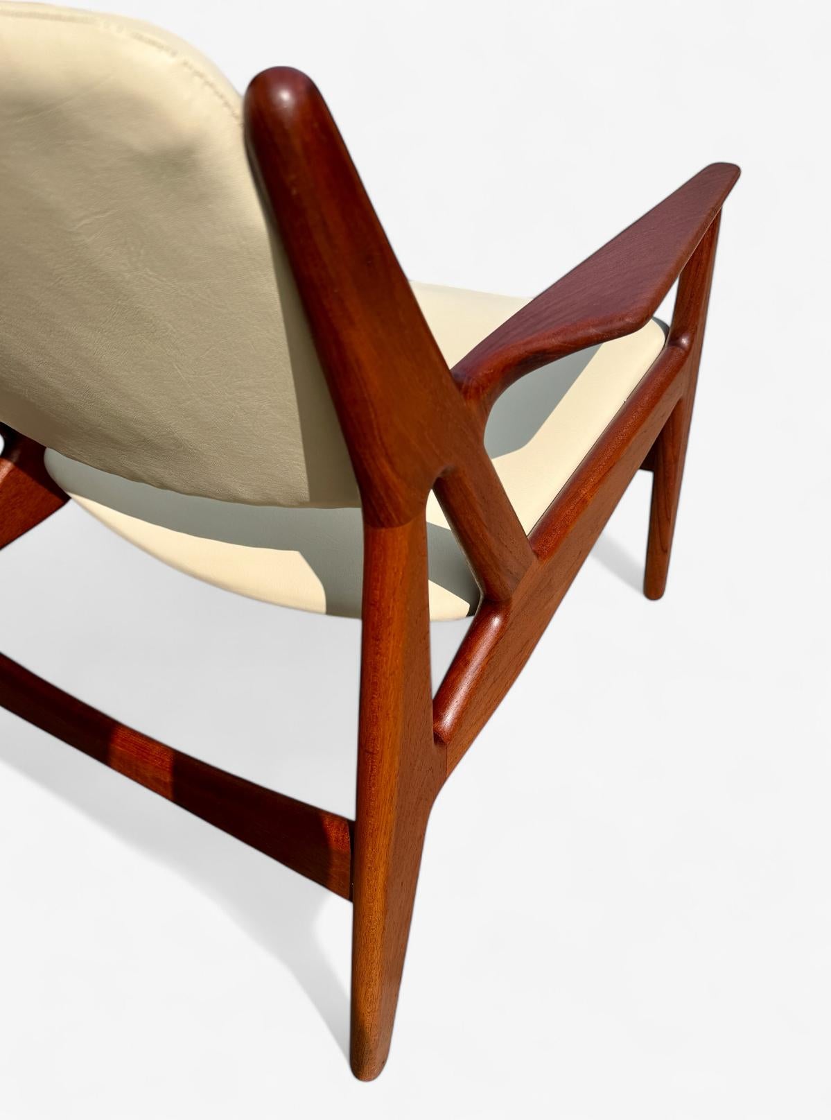 Mid-Century moderno Una rara sedia da salotto Arne Vodder Model Ella in teak, Danimarca, anni '60 circa in vendita
