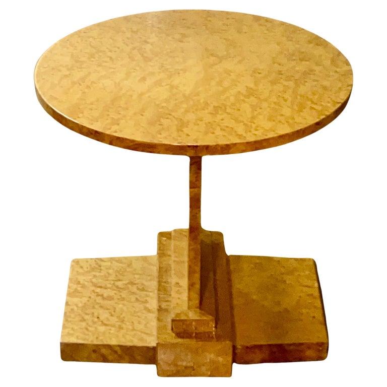 A Rare Art Deco Blonde Birds Eye Maple J Nest of Tables by Epstein Circa 1930 For Sale 12