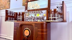 A Rare Functioning Art Deco Philco Radiobar 1937. Complete Original Glassware.