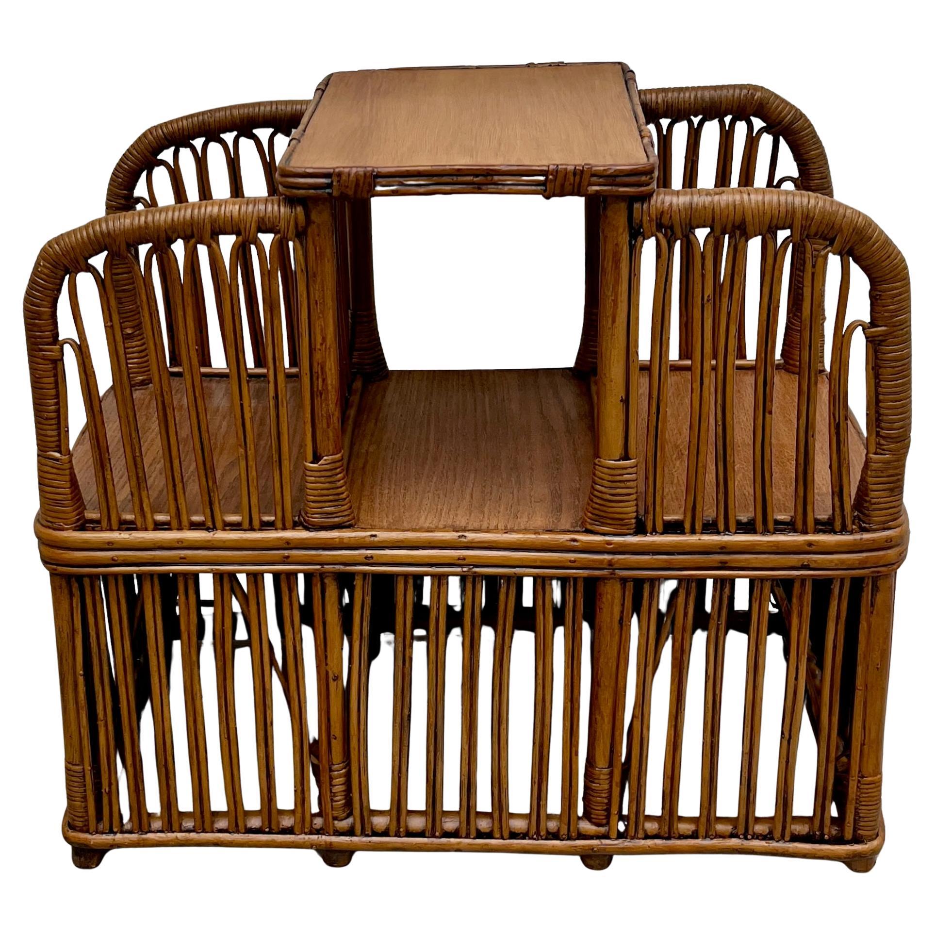 A rare lamp - library side table, attributed to the Heywood Wakefield Company of Gardner Mass.designed in a modern simple design with a golden natural finish with oak veneer table top and surfaces . This is truly  a unique table for all your reading