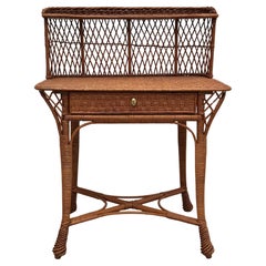 A Rare Bar Harbor Style One Drawer Server with Top Shelf