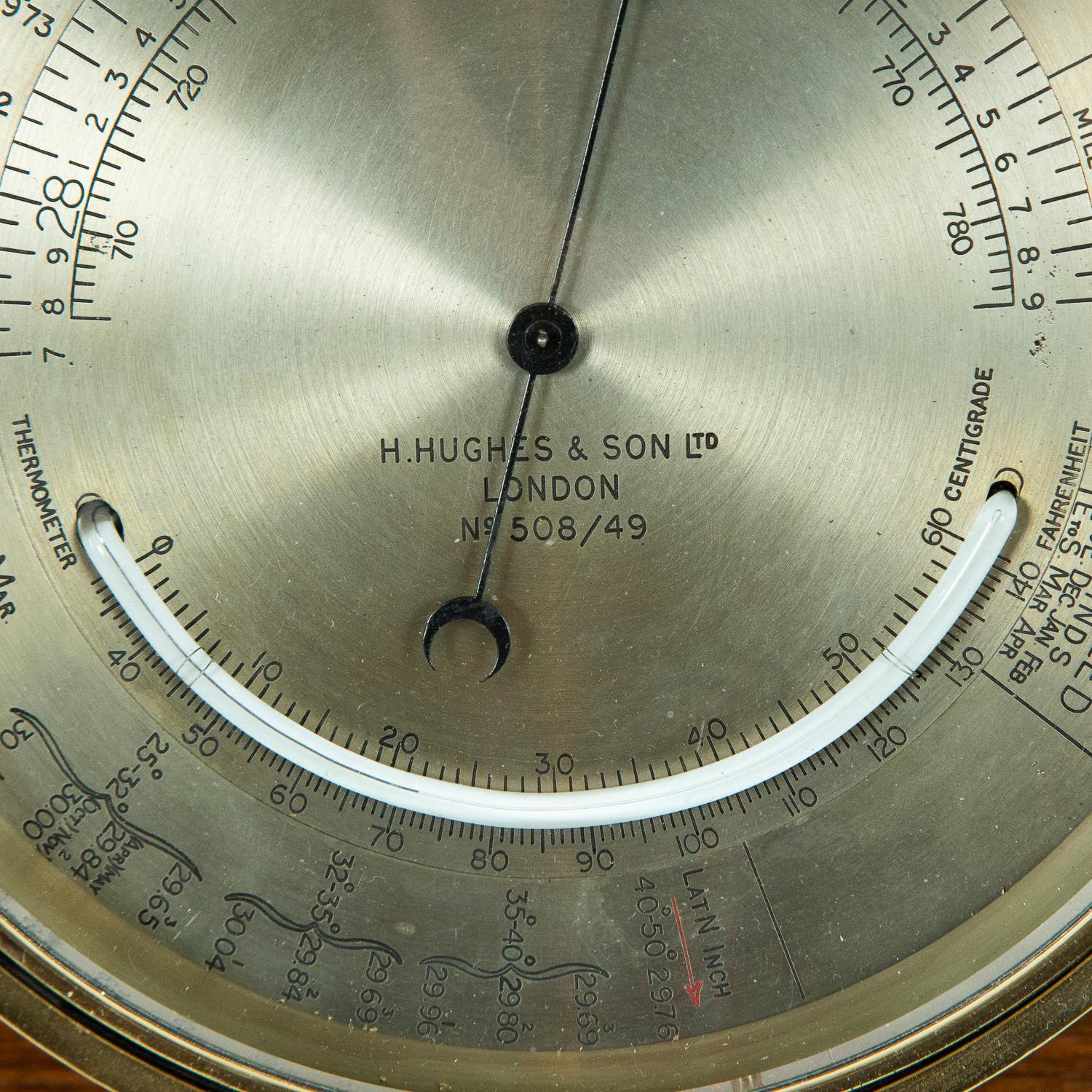 Brass Rare Barocyclonometer by Henry Hughes & Son of London