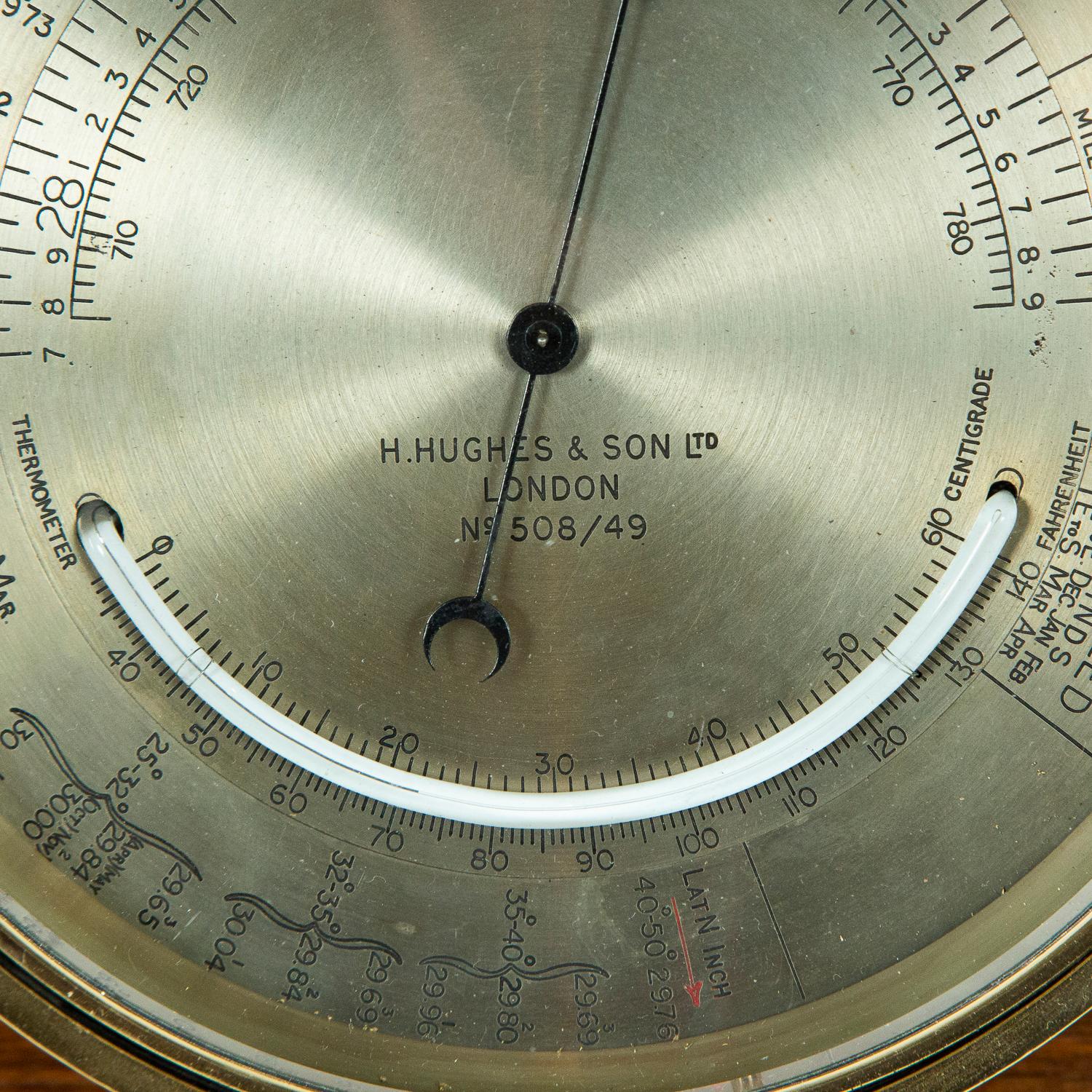 Brass Rare Barocyclonometer by Henry Hughes & Son of London For Sale