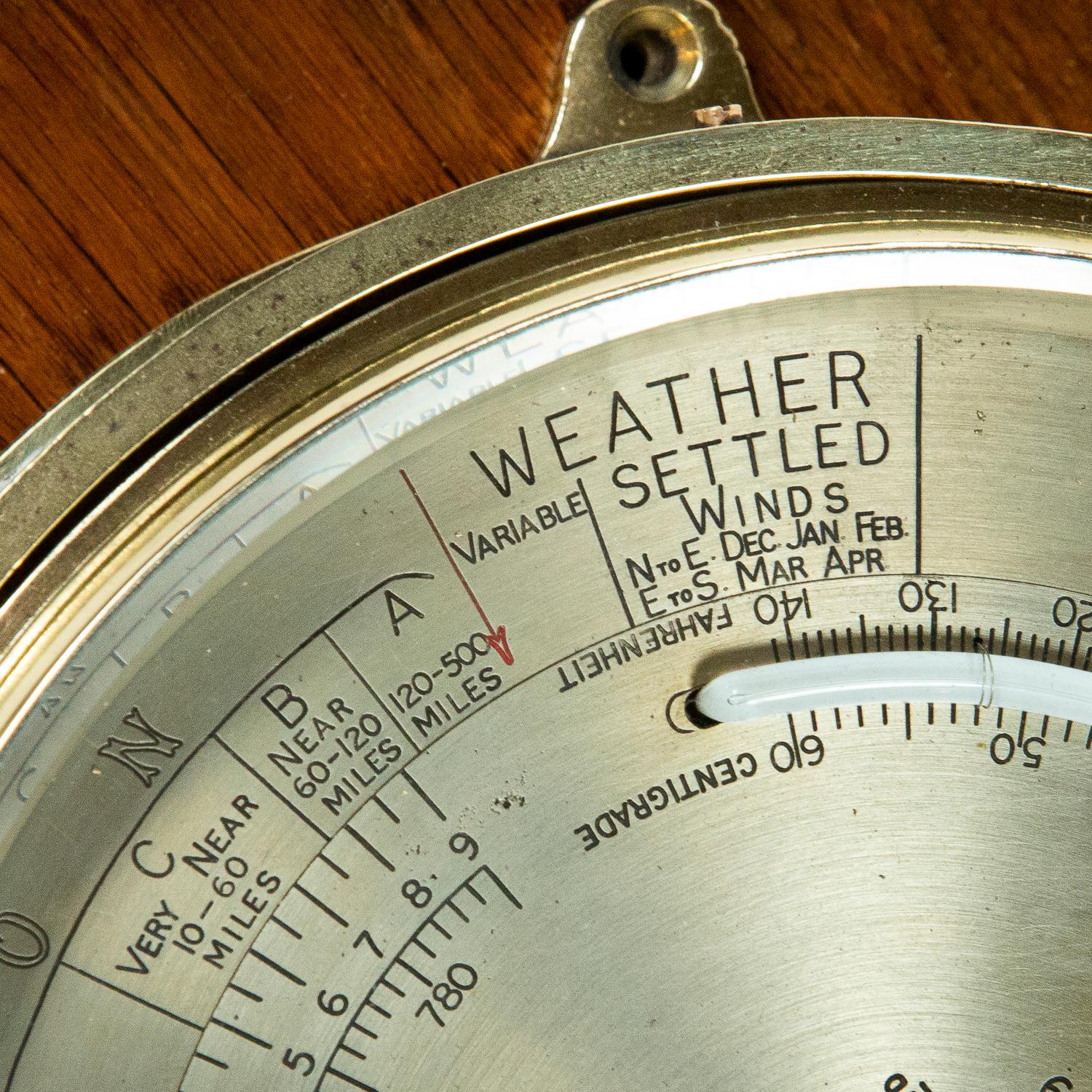 Rare Barocyclonometer by Henry Hughes & Son of London For Sale 2