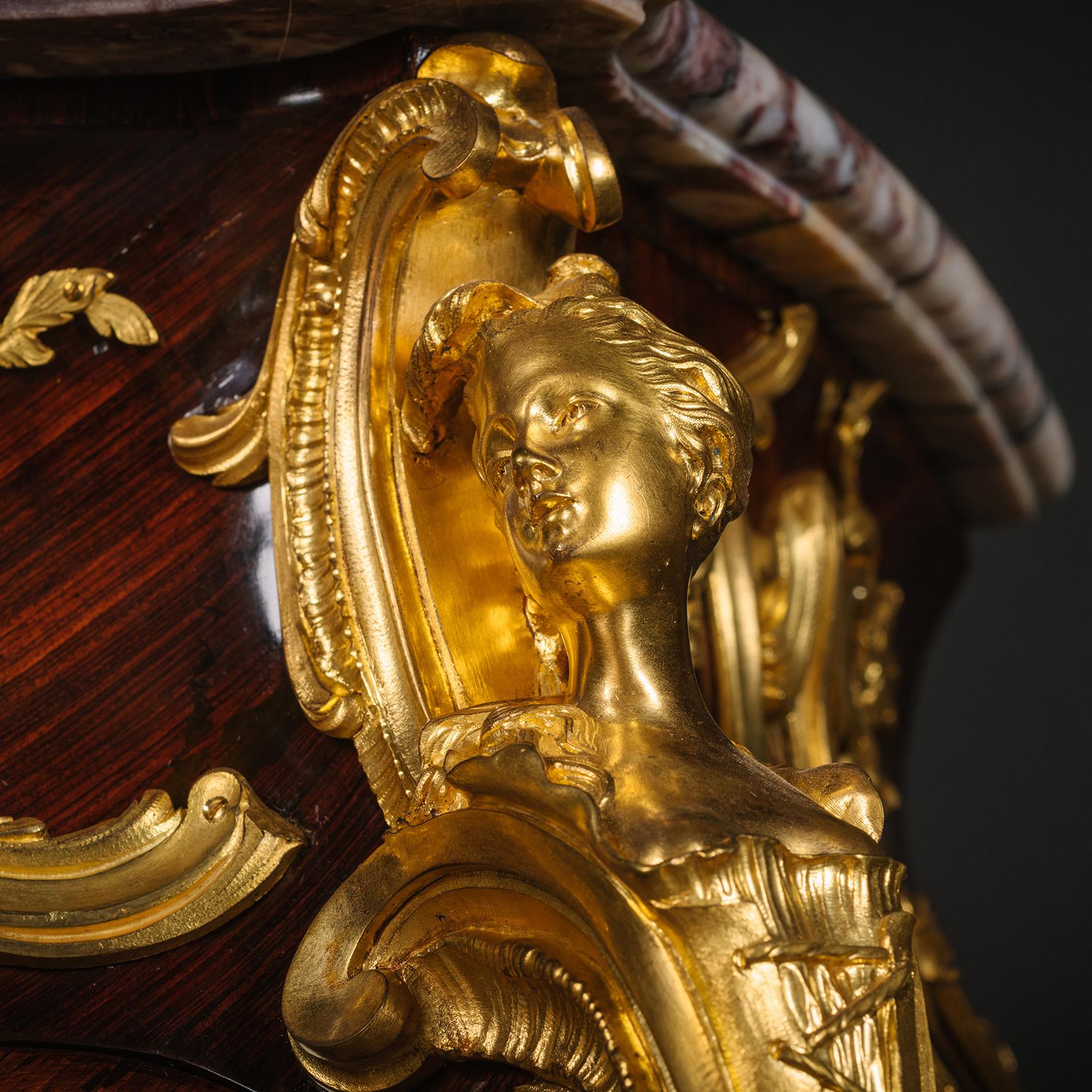 Rare Belle Epoque Gilt-Bronze Mounted Vitrine Pedestal For Sale 1