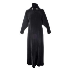 A Rare Black Silk Velvet Evening Coat by Lucien Lelong Circa 1937