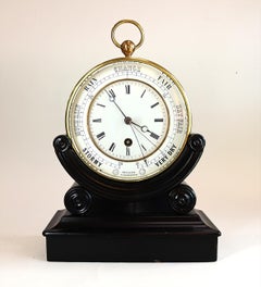 A Rare Bourdon and Richards Clock Barometer