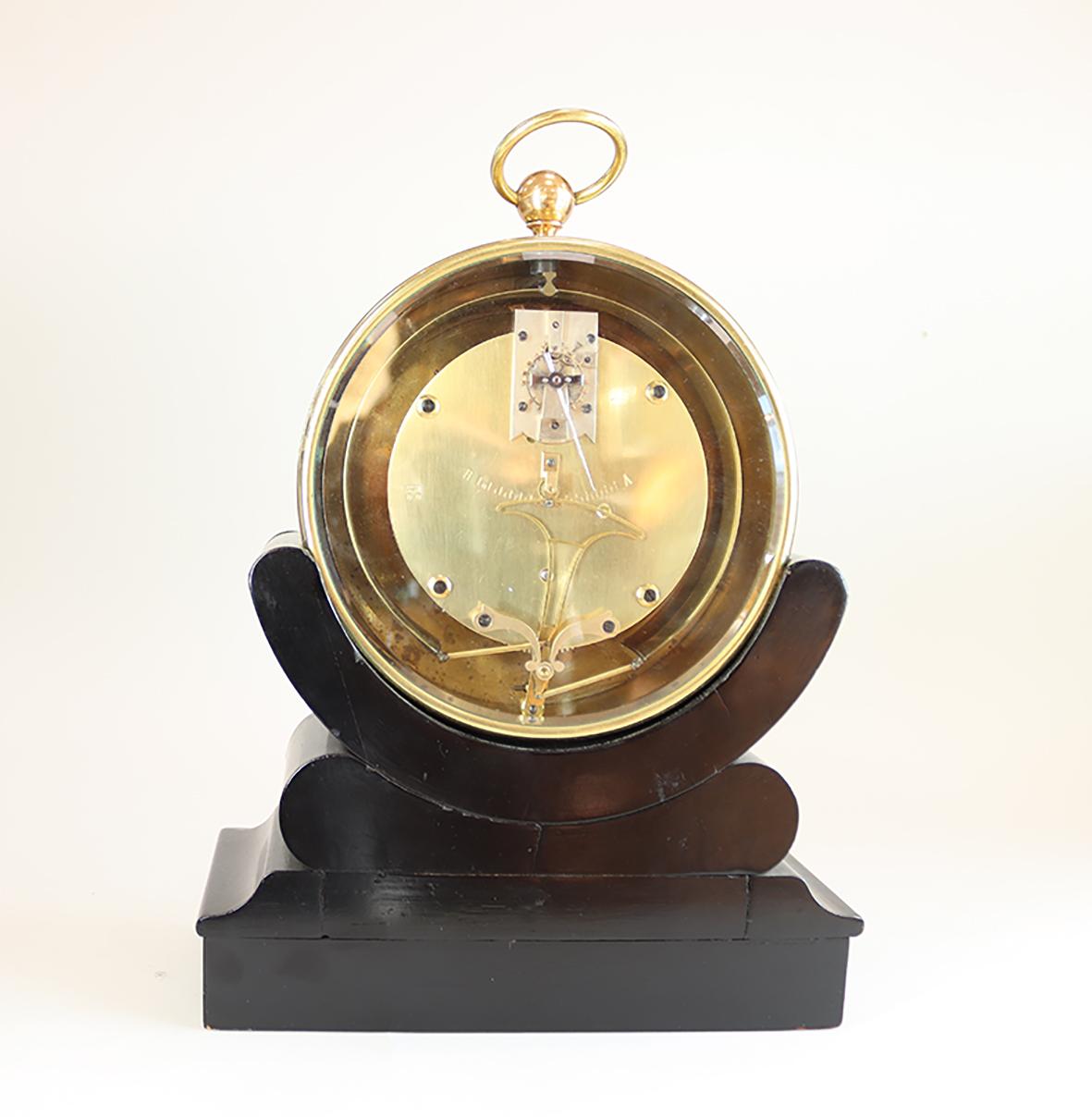 Ebanizzato Un raro orologio barometro Bourdon e Richards in vendita