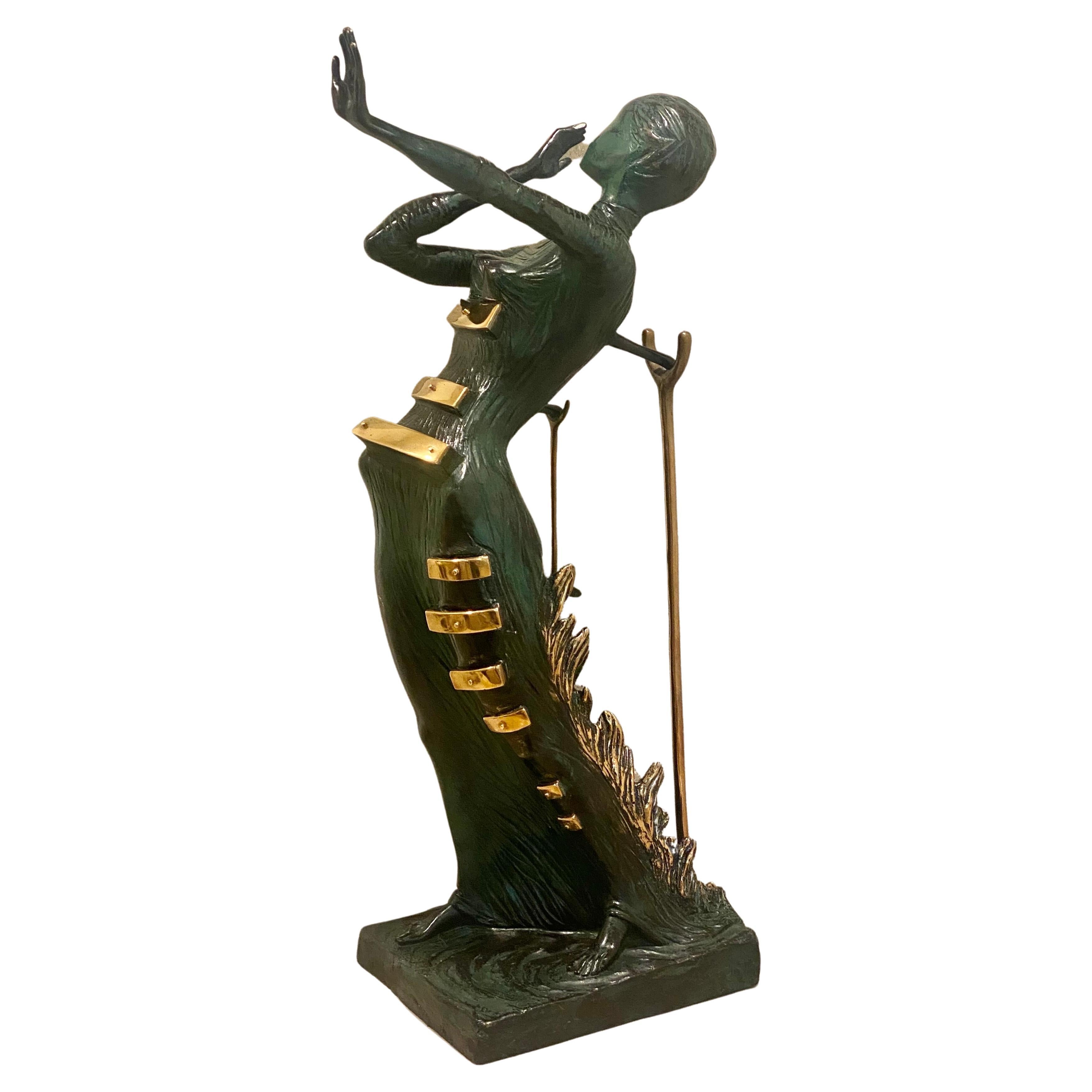 Late 20th Century Rare Bronze by Salvador Dalí­ Woman Aflame 1980 Certificate of Authentication