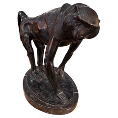 Rara statua in bronzo di un babbuino alla maniera di Bugatti di Sirio Tofanari