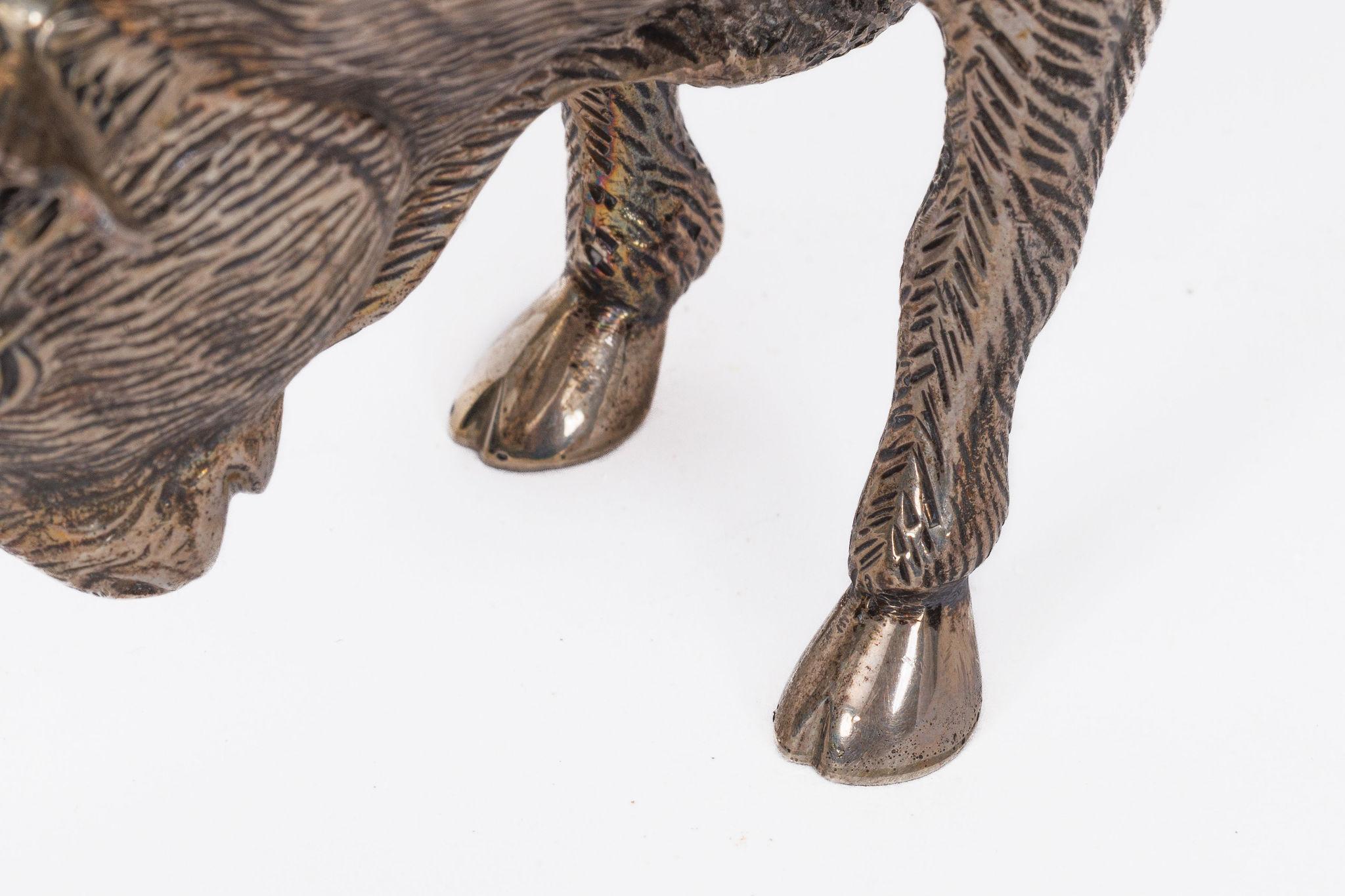 A Rare Buccellati Italy Sterling Silver Model of a Bull For Sale 6