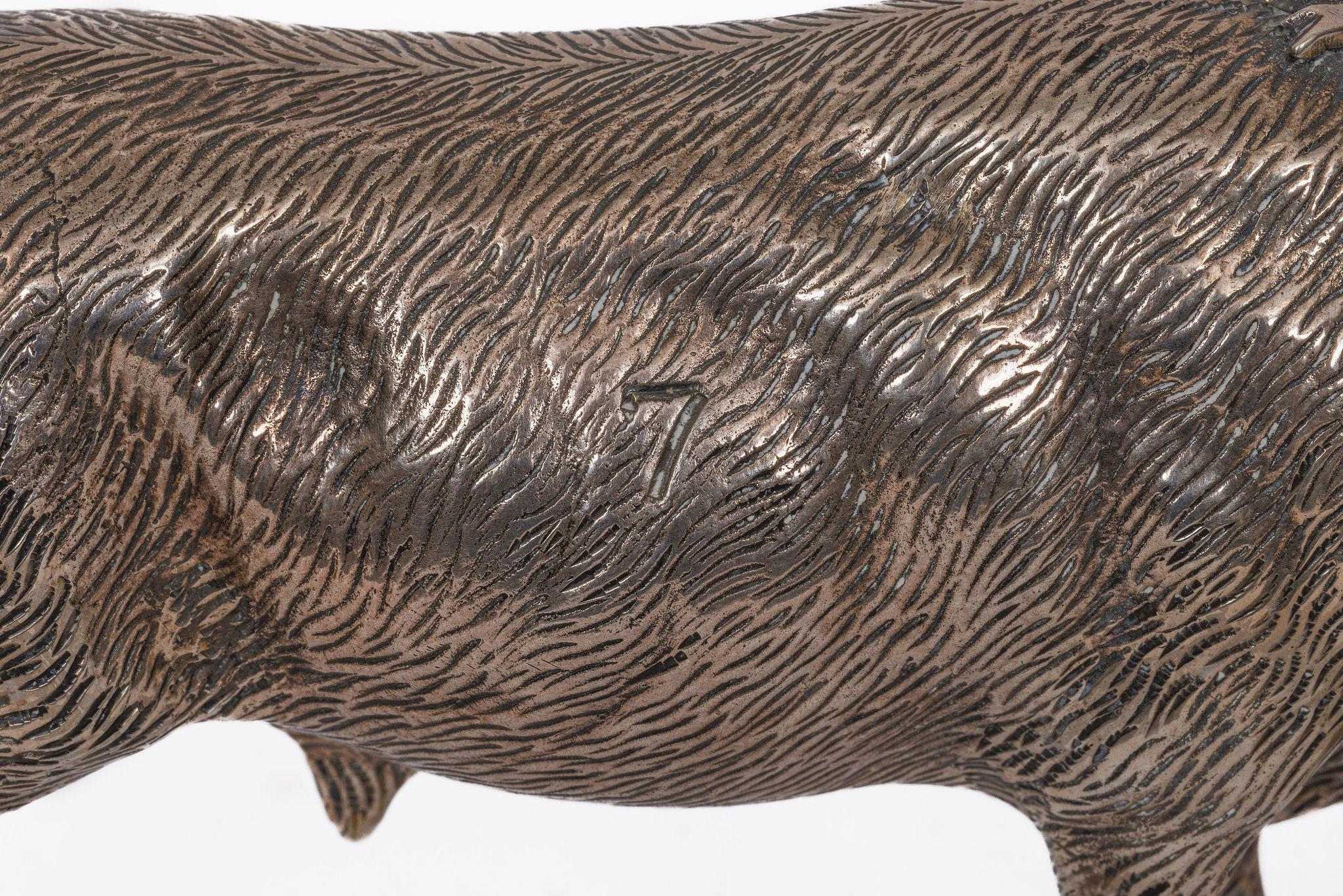 A Rare Buccellati Italy Sterling Silver Model of a Bull For Sale 4