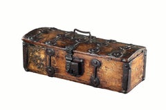 A Rare Carved and Metal Mounted Casket with Remnants of ‘Pastiglia’