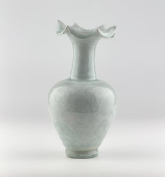 A Rare Carved Qingbai 'Chrysanthemum' Vase, Song-Yuan Dynasty(13-14th century)