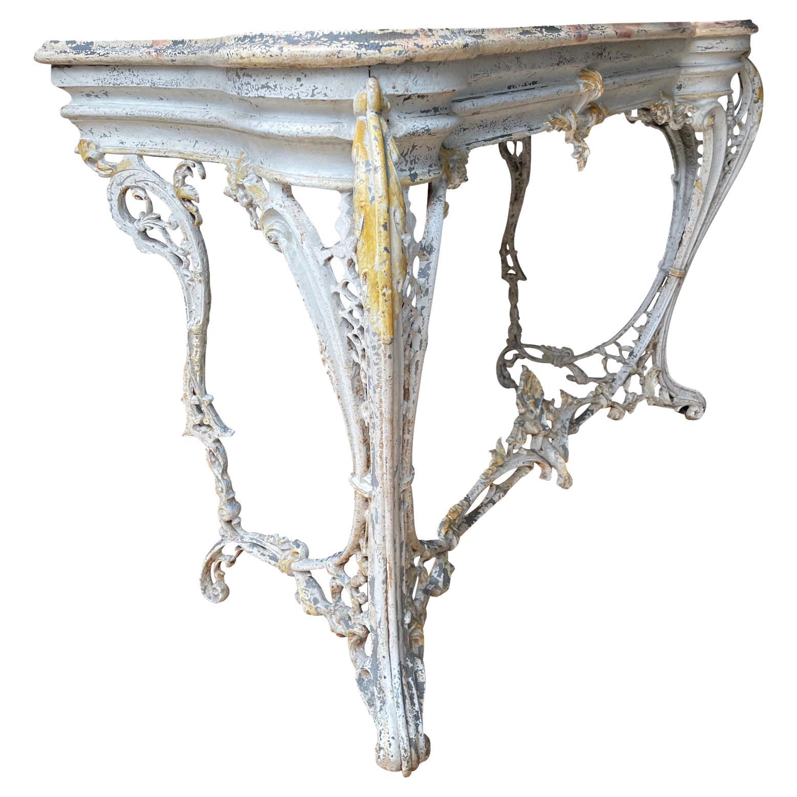 Rare Cast Iron Console by the English Foundry of Coalbrookdale
