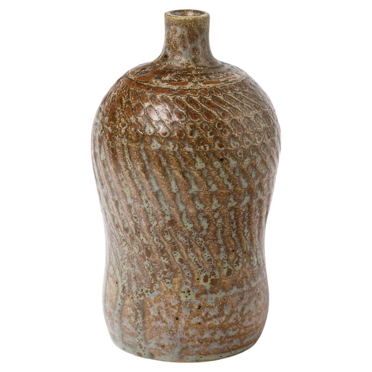 Rare Ceramic Vase by Jean Carries, Signed, circa 1880-1890