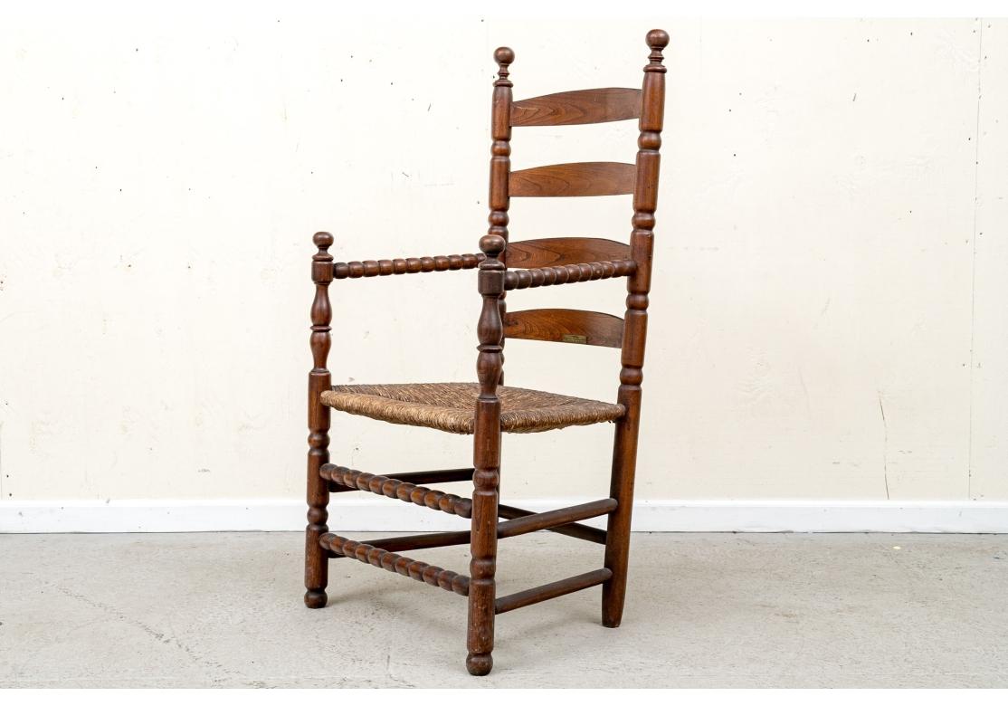 Rustique Chaise rare fabriquée à partir d'un arbre d'orme d'un campus de Yale, vers 1888 en vente