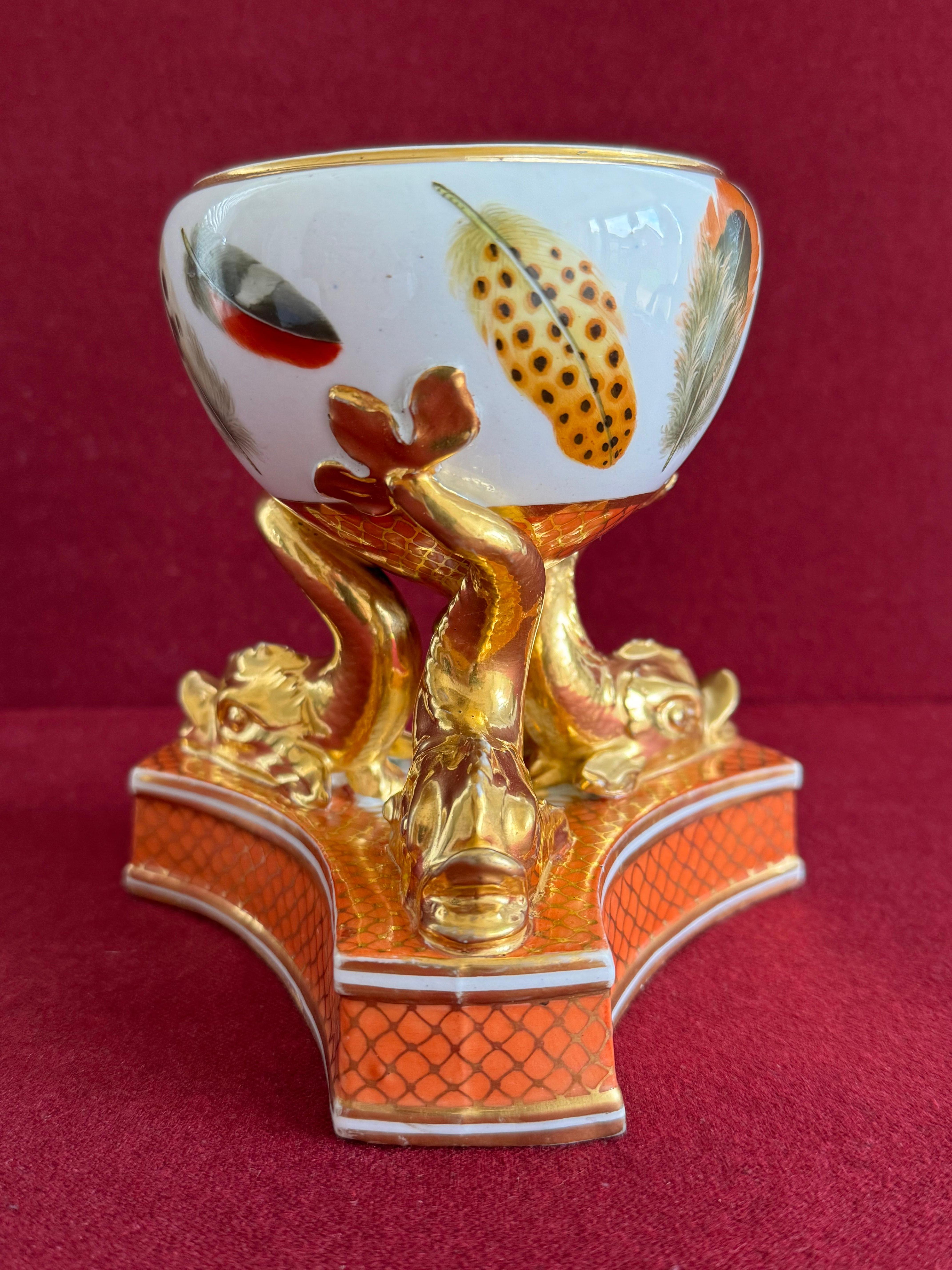 Raro quemador de pastillas de porcelana Chamberlain Worcester c.1807 - 1811 siglo XIX en venta