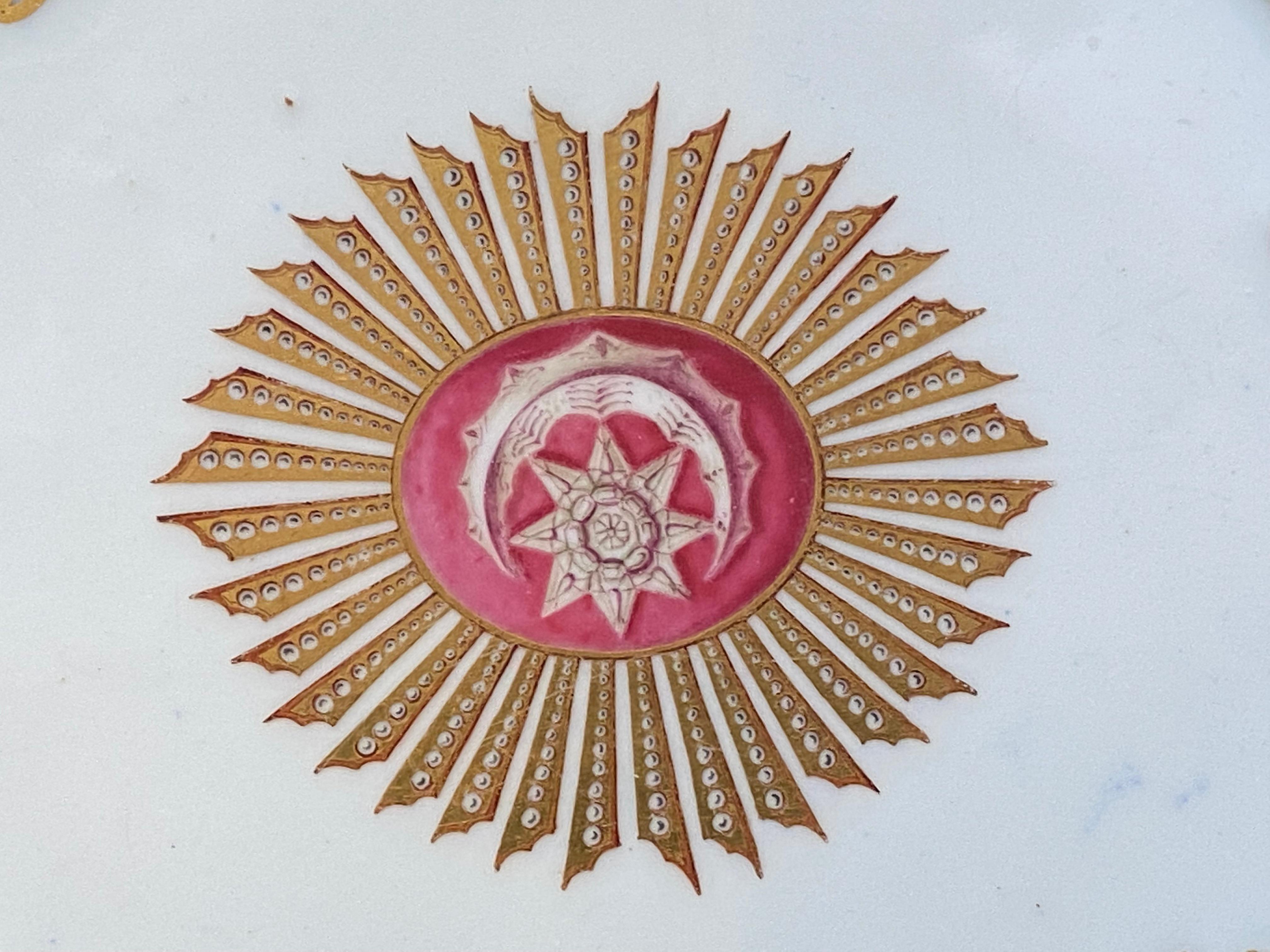 Ein seltener Sultansteller aus Chamberlain Worcester-Porzellan um 1835 (Englisch) im Angebot