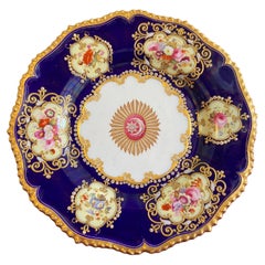 Un raro Piatto del Sultano in porcellana di Chamberlains Worcester del 1835 ca.