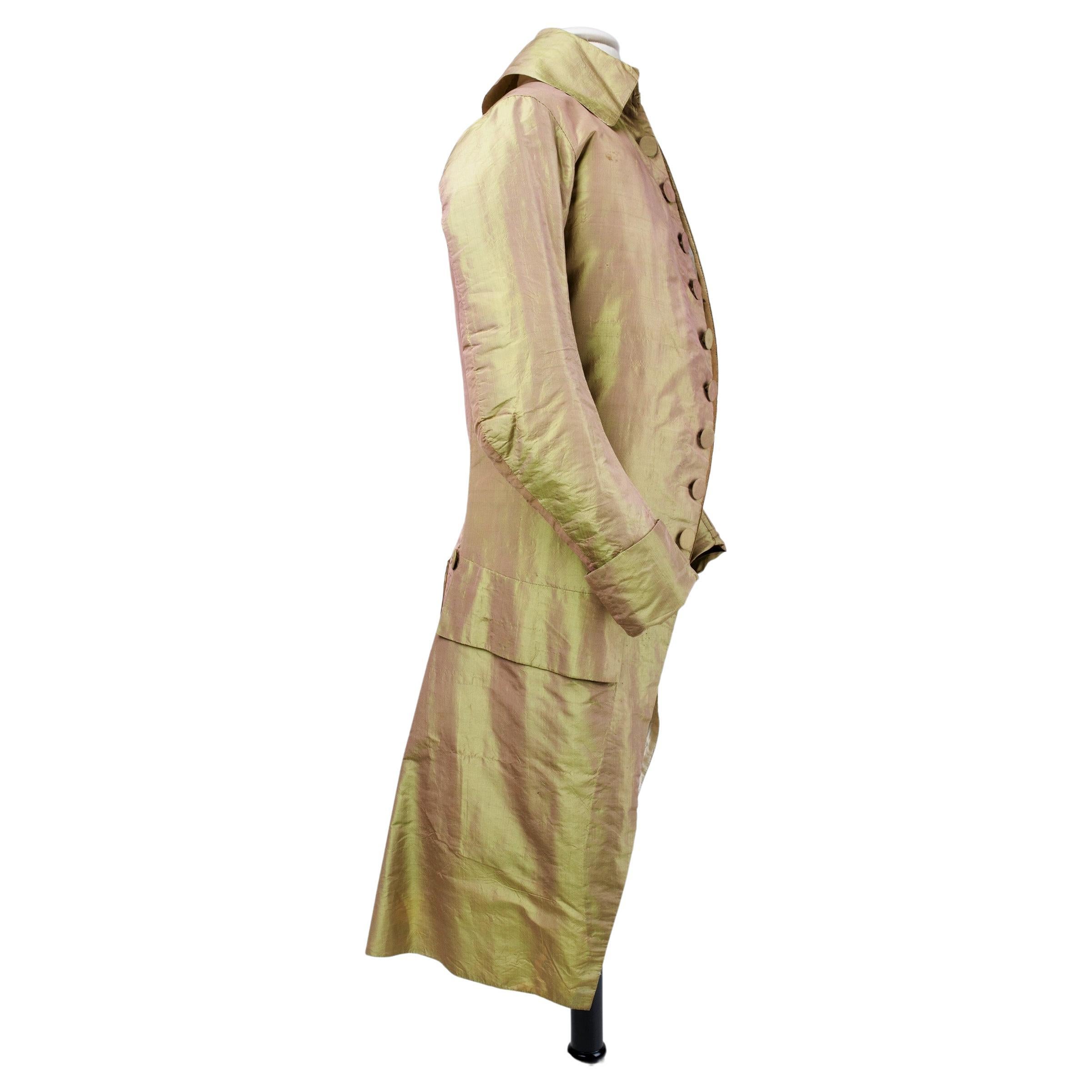 A Rare Changing Taffeta Frock Coat Habit - France Late Louis XVI period C. 1790