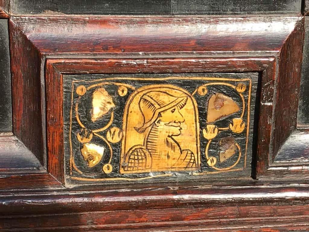 Oak Rare Charles II Period Chest For Sale