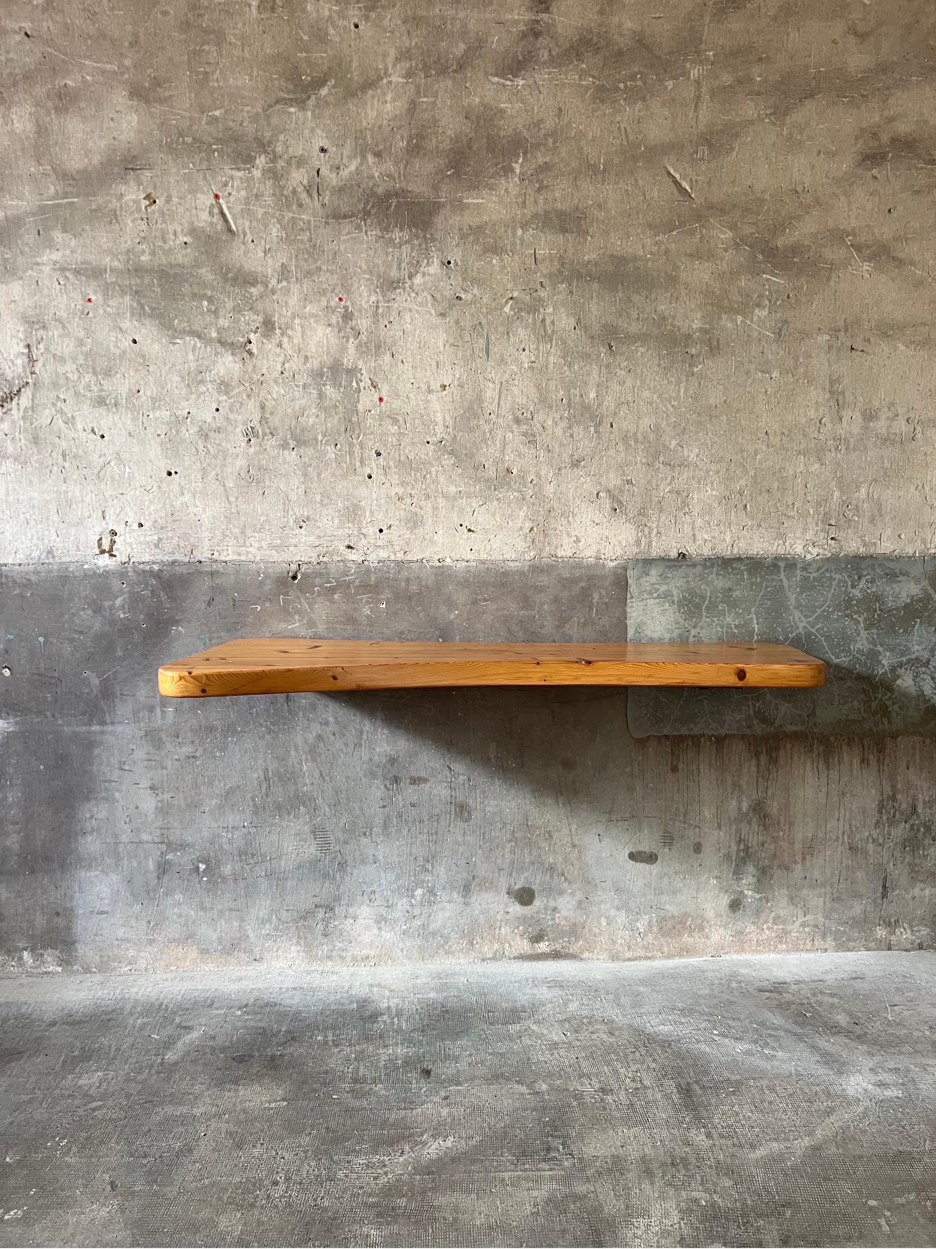 Super rare to find , Charlotte Perriand Console / Bar from « Les Arcs 1800 » French Ski Resort, in solid pine wood Circa 1970’s, Two pieces available.