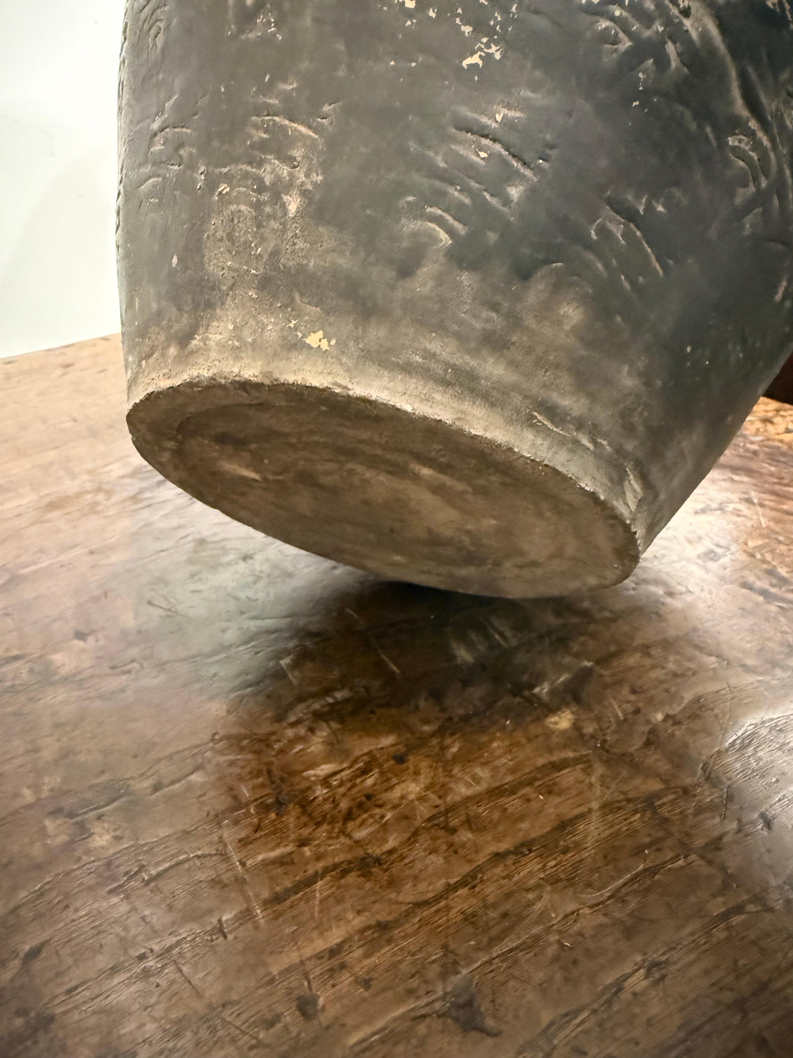 Raro vaso cinese a collo stretto smaltato nero, XX secolo in vendita 2