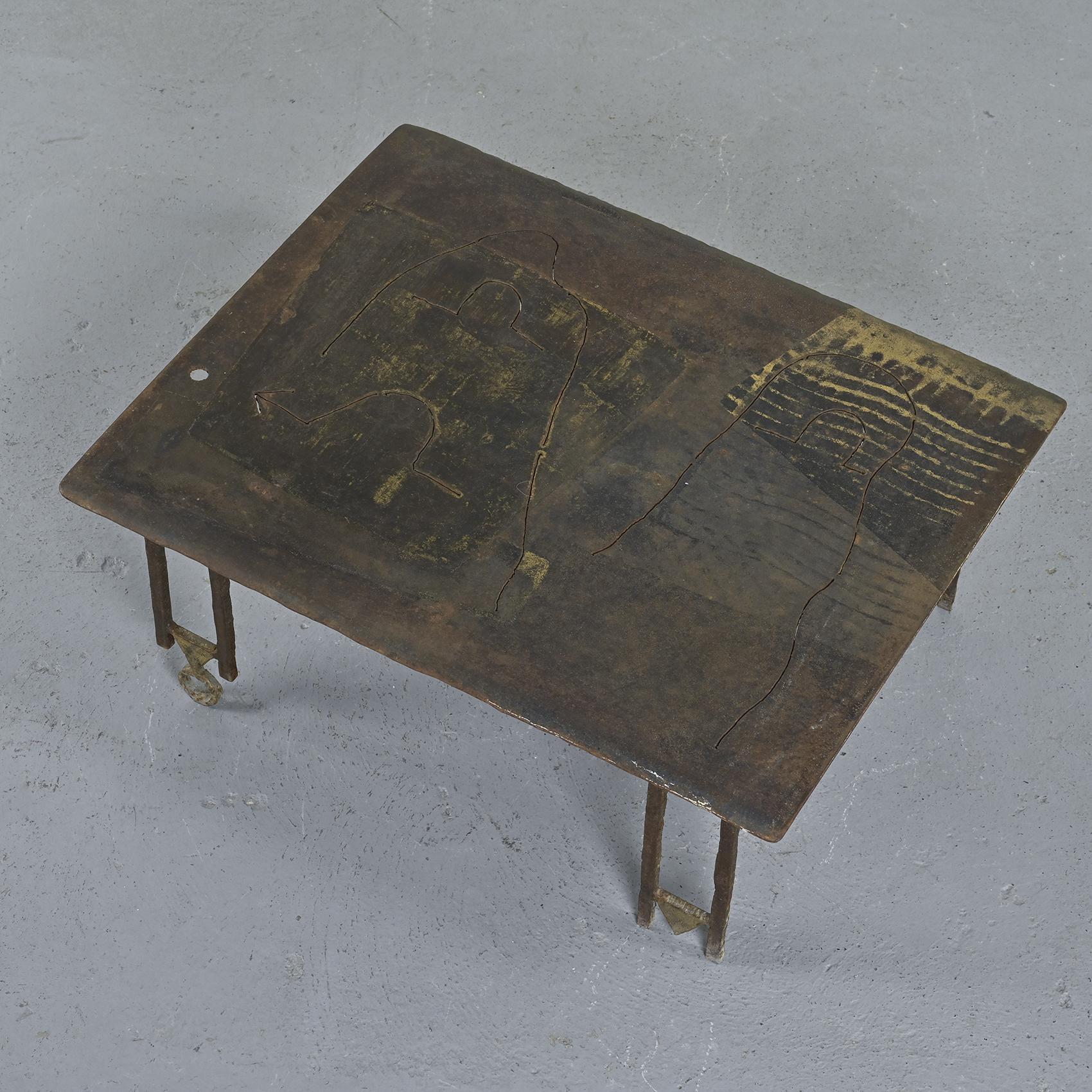 20th Century A rare coffee table by Jean-Jacques Argueyrolles, circa 1990
