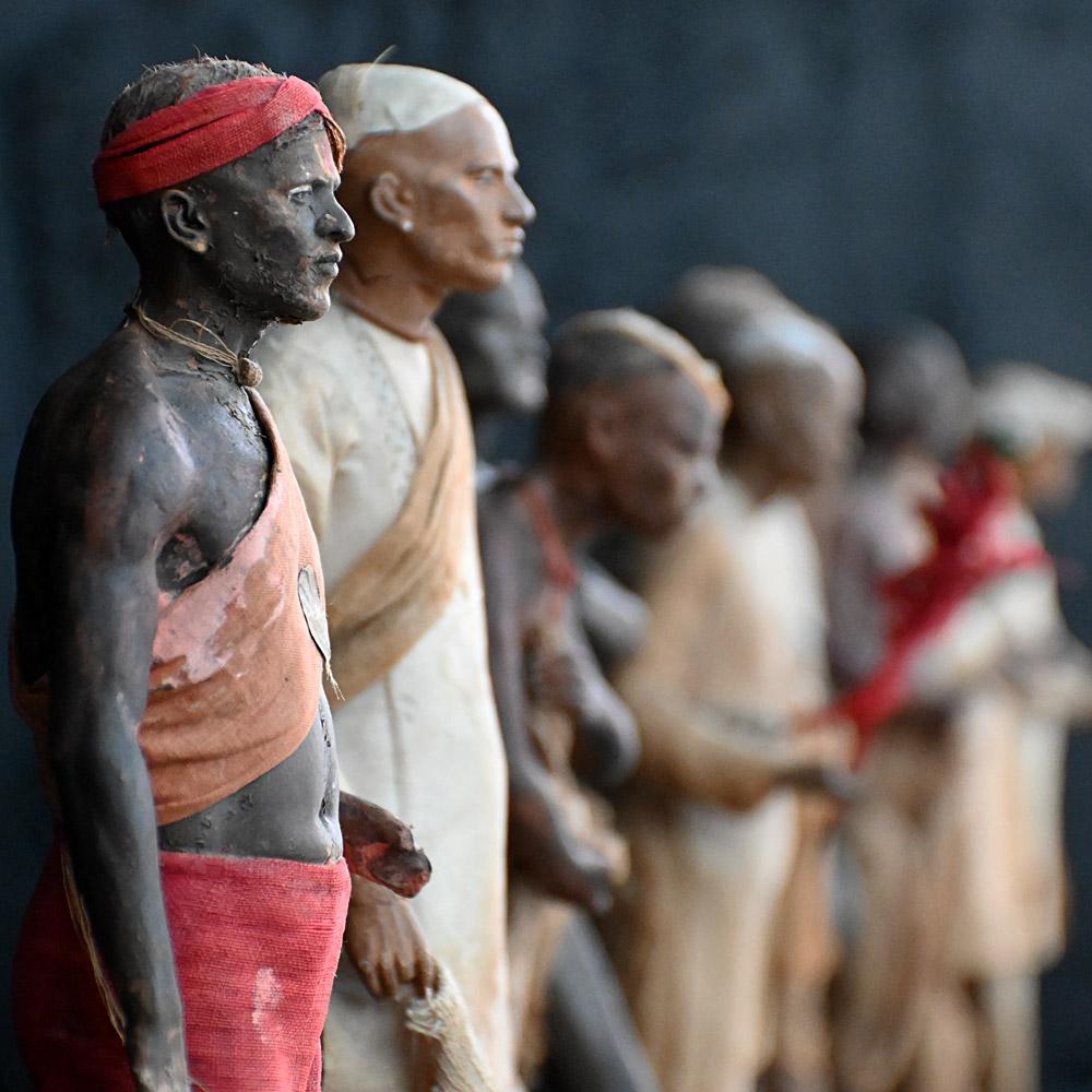 Hand-Crafted Rare Collection of Late 19th Century Clay Indian Figures