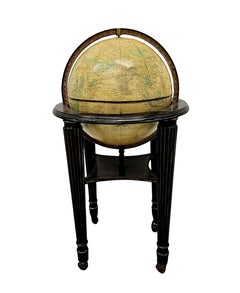 A Rare  'Crams' Imperial Globe on Earlier 19th Century Ebonised and Gilded Stand