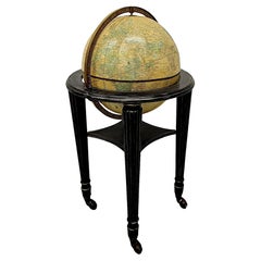 Retro A Rare  'Crams' Imperial Globe on Earlier 19th Century Ebonised and Gilded Stand