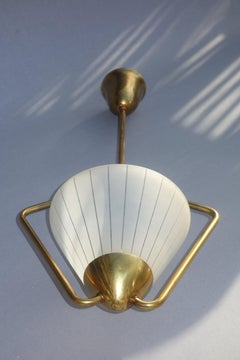 Rare Danish Brass and Glass Light from the 1950s Svend Aage Holm Sørensen