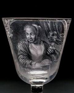 A Rare Documentary Stipple-Engraved Goblet Engraved By Frans Greenwood