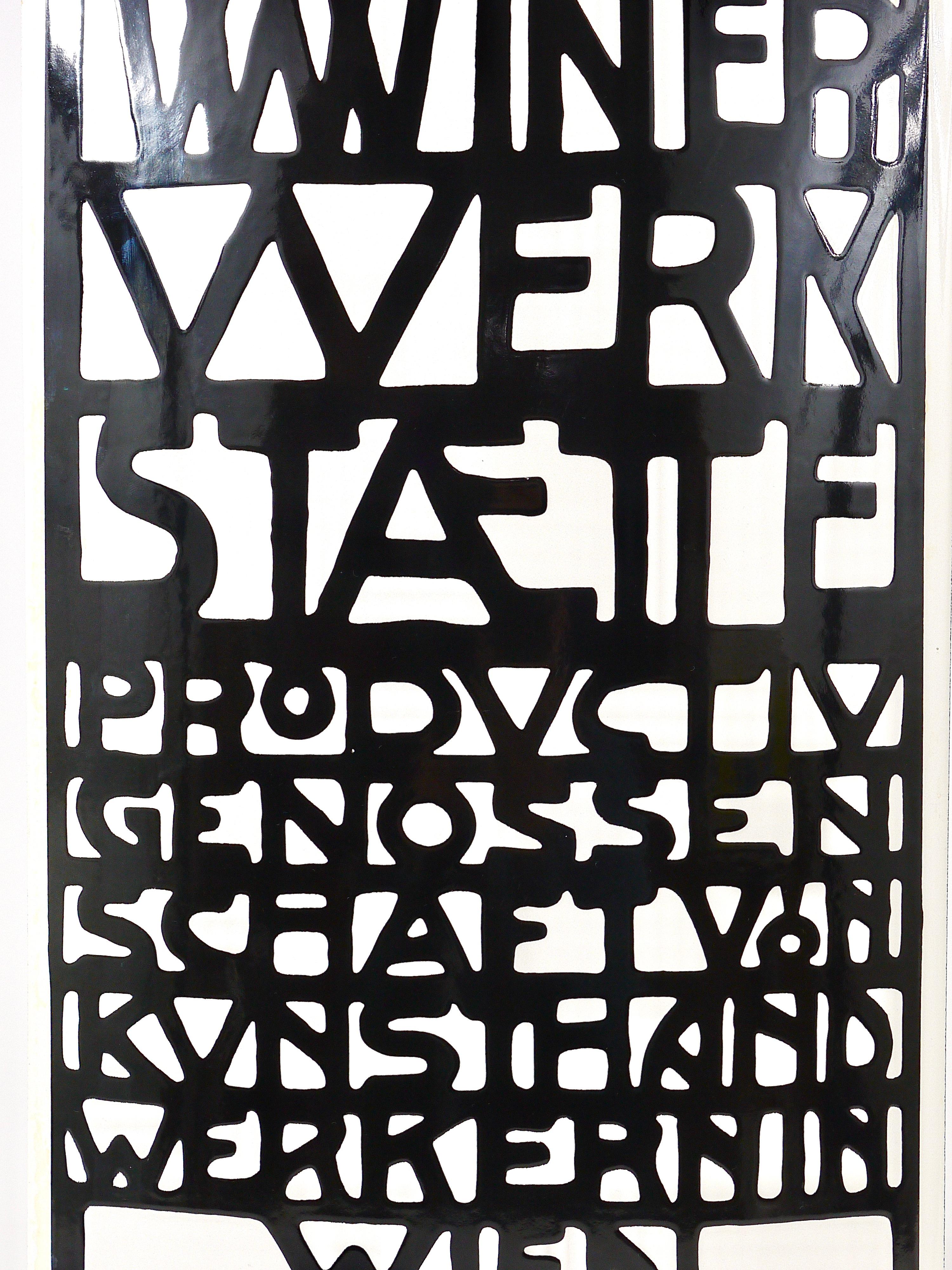 Seltenes emailliertes Werbeschild der Wiener Werkstaette im Jugendstil, Domed Wiener Werkstaette im Angebot 6