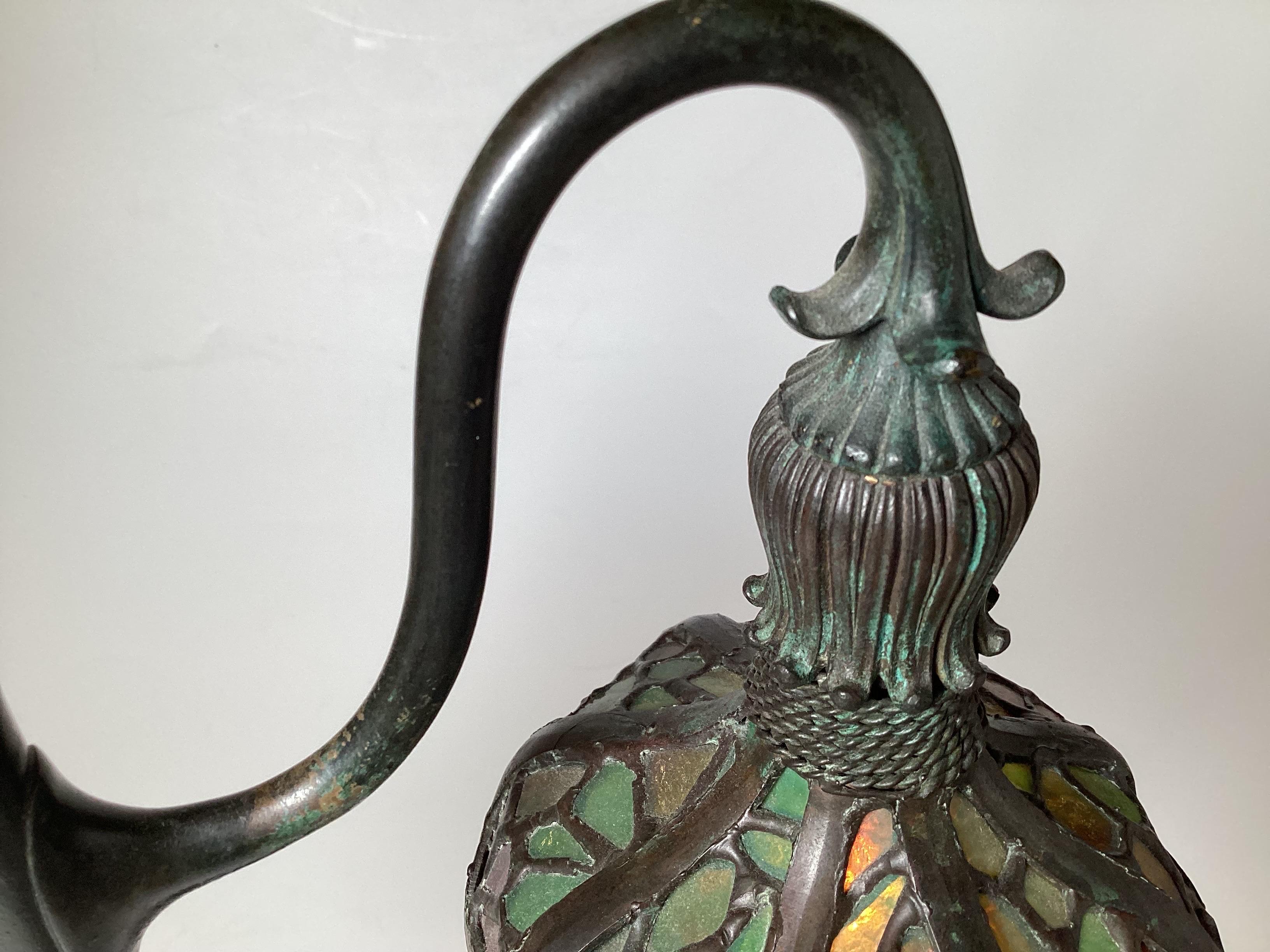 Début du 20ème siècle Rare lampe d'étude double en bronze, attribuée à BIgelow et Kennard en vente
