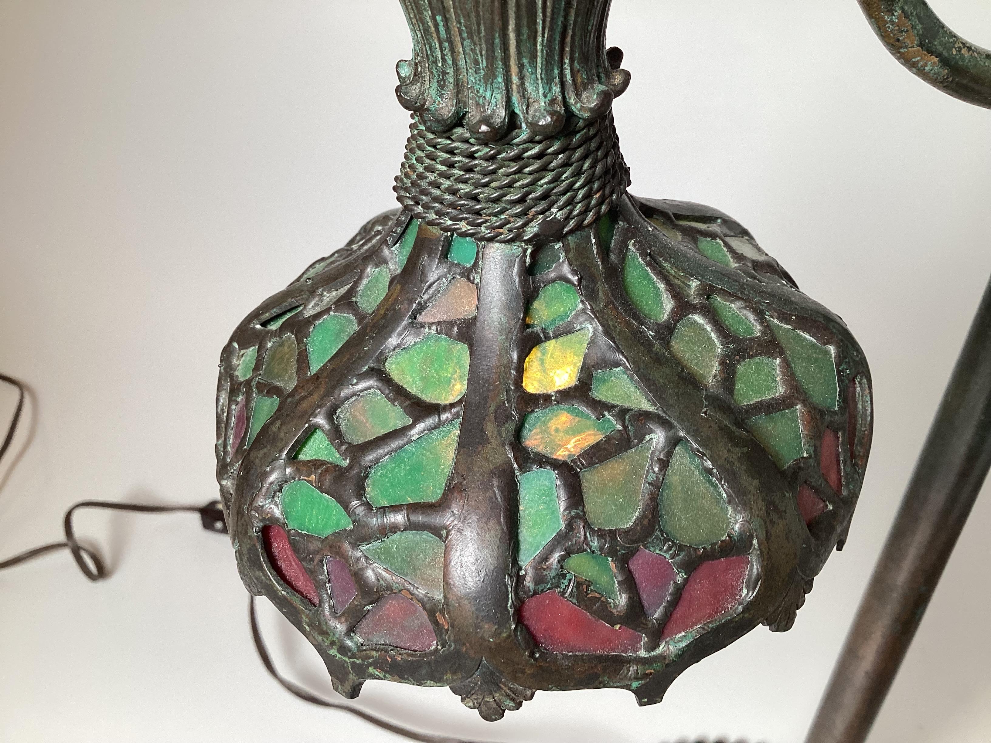 Rare lampe d'étude double en bronze, attribuée à BIgelow et Kennard en vente 1