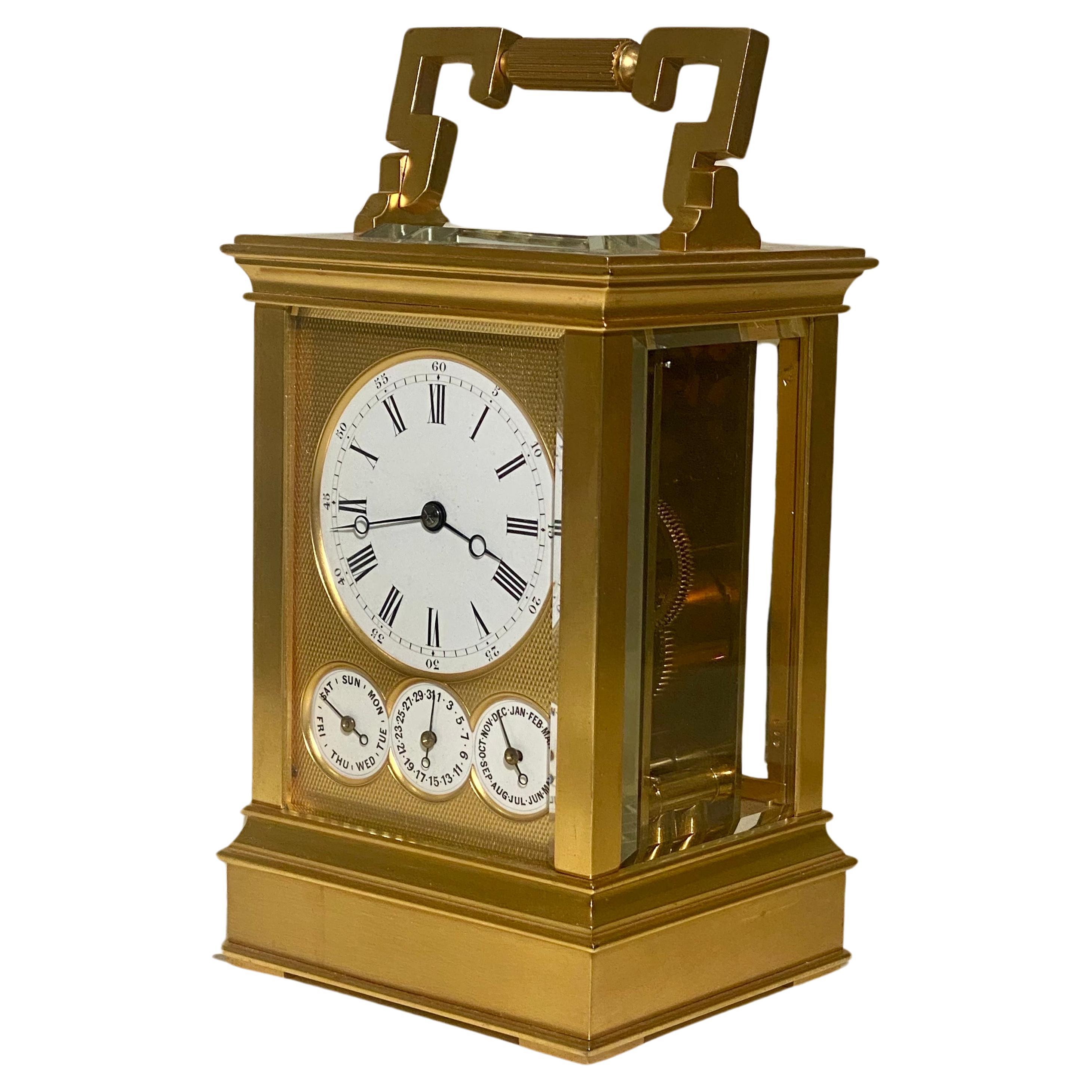 A Rare Drocourt No. 14993: Carriage Clock and Calendar  For Sale 7
