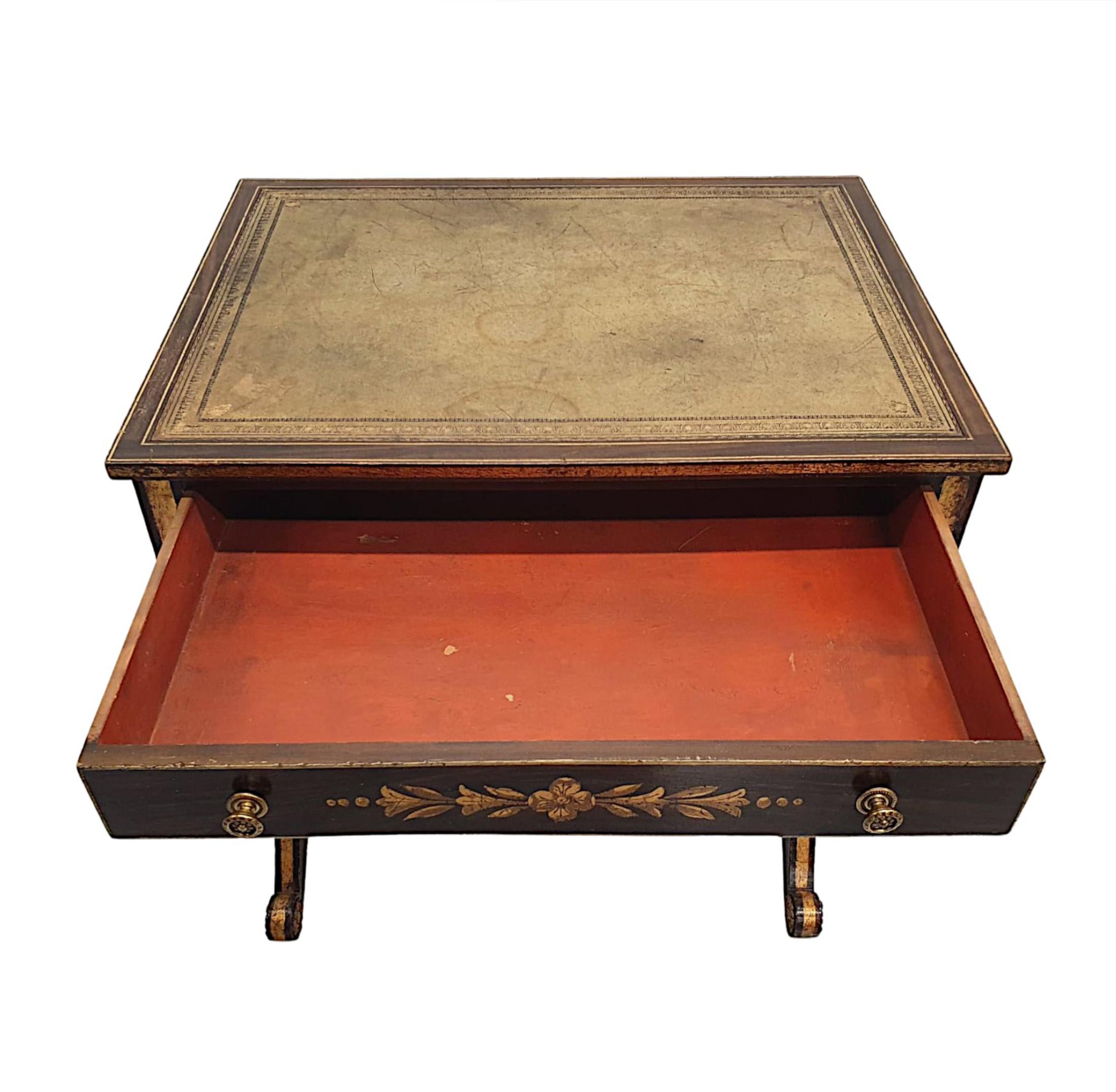 Brass Rare Early 19th Century American Baltimore Federal Parcel Gilt Writing Desk For Sale
