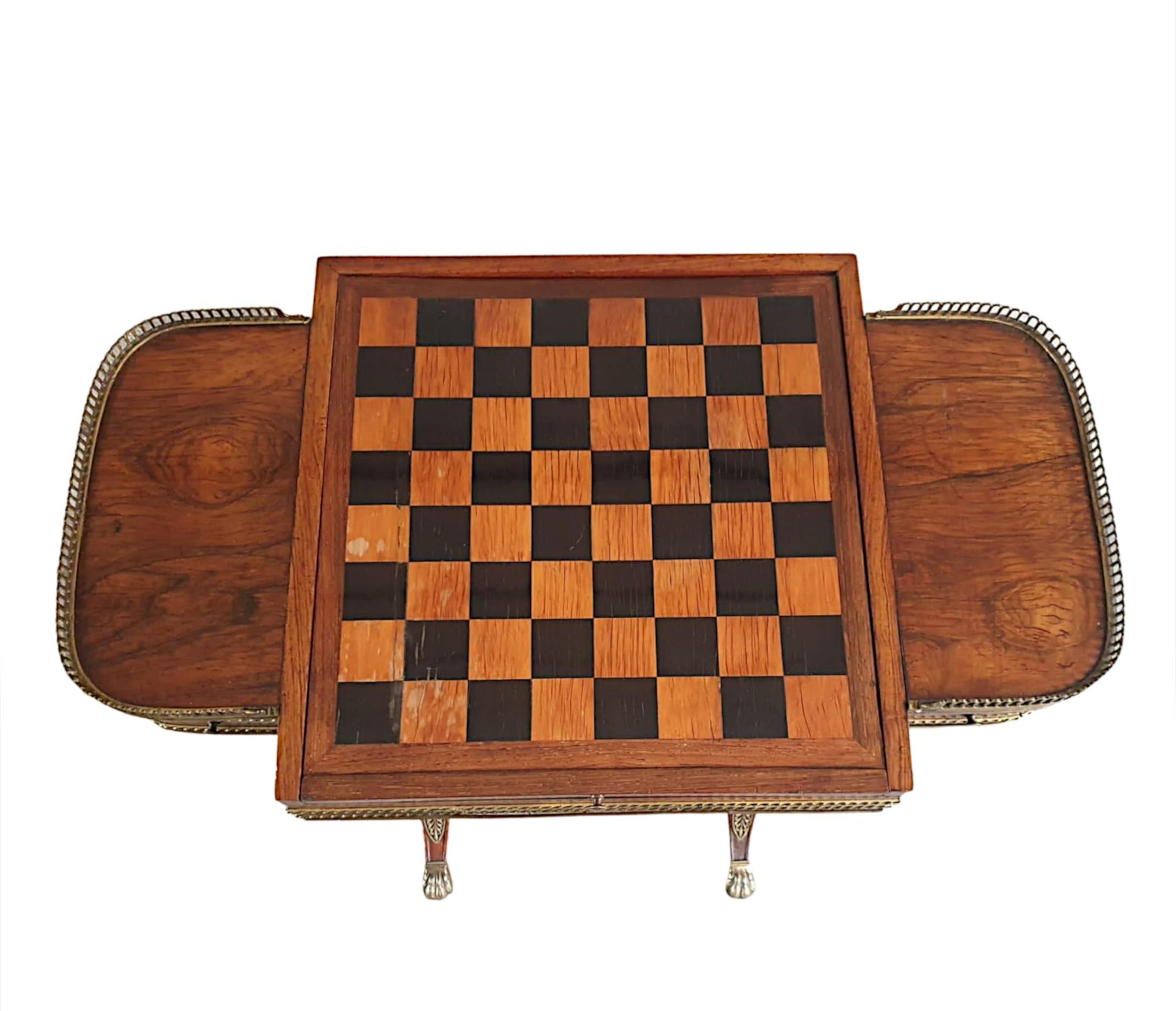 English Rare Early 19th Century Regency Combination Games or Work Table For Sale
