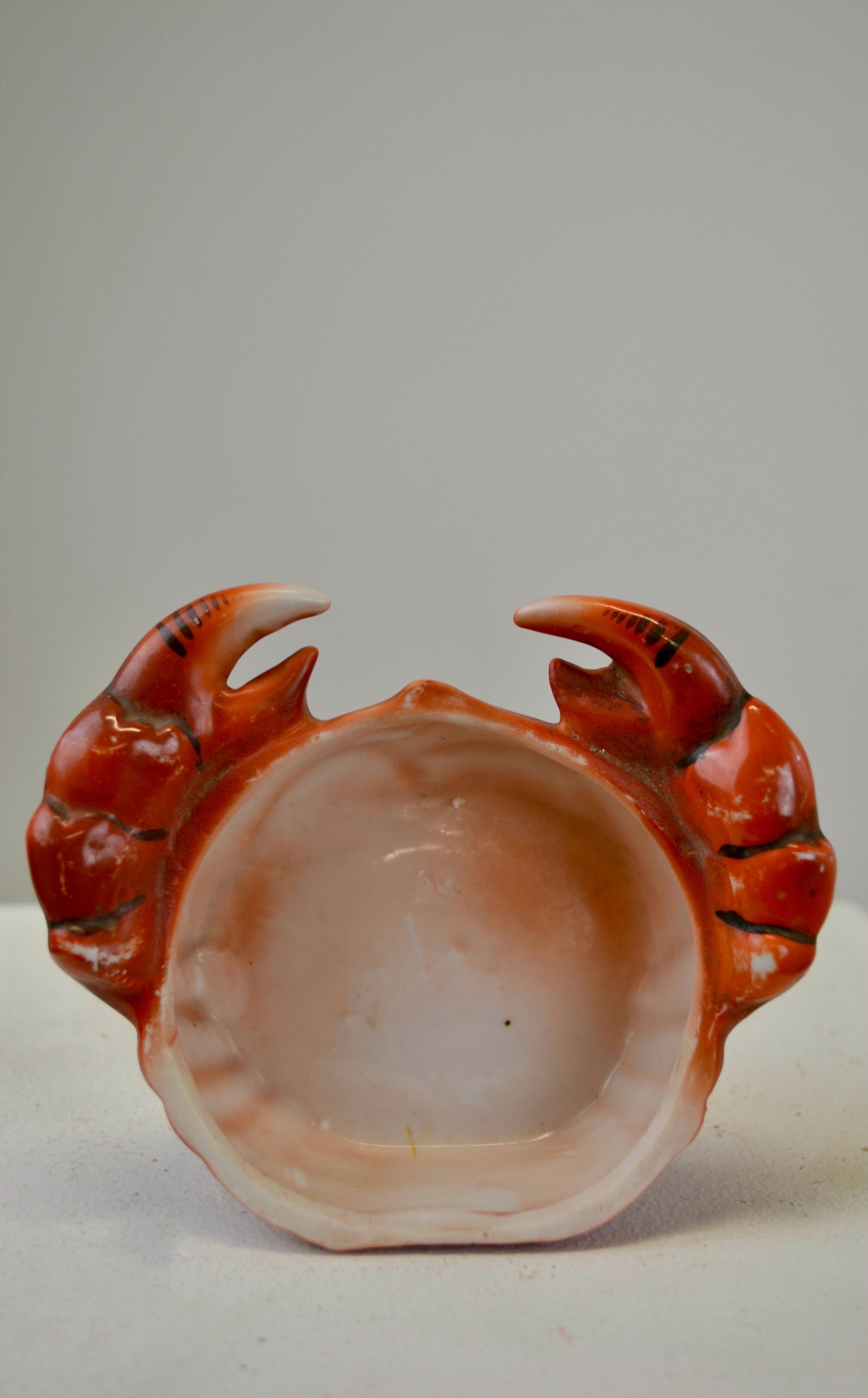 Rara scatola di granchi in maiolica francese dei primi del Novecento in vendita 1