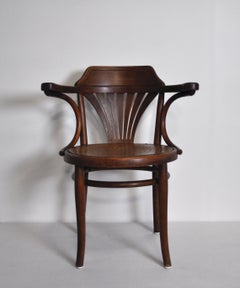 Rare Early Model Nr. 233 Bentwood Armchair Manufactured by Thonet in Austria