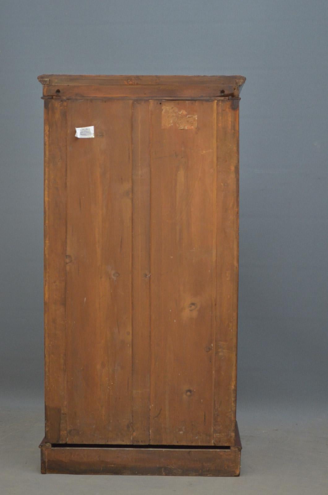 Rare Early Victorian Figured Mahogany Collectors Cabinet 3