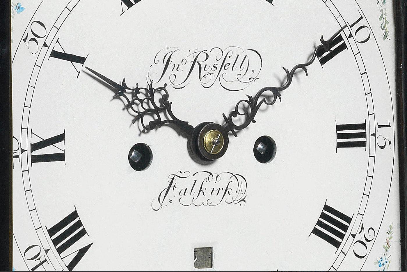 Scottish A Rare Ebonised Table Clock 18th Century For Sale